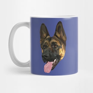 German Shepherd Low Poly Art Mug